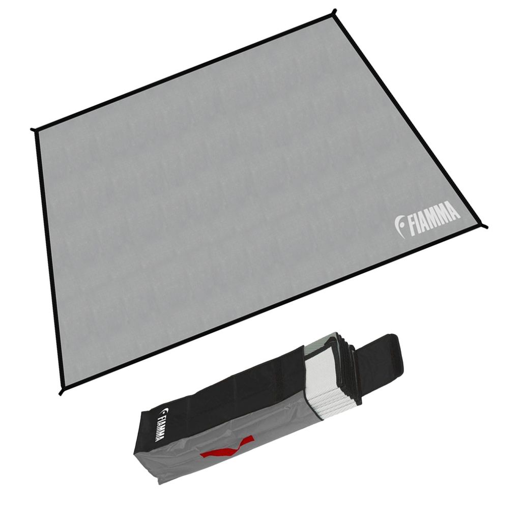 Vorzeltteppich Patio 290x250cm Hellgrau mit Tragetasche für Wohnwagen Wohnmobile