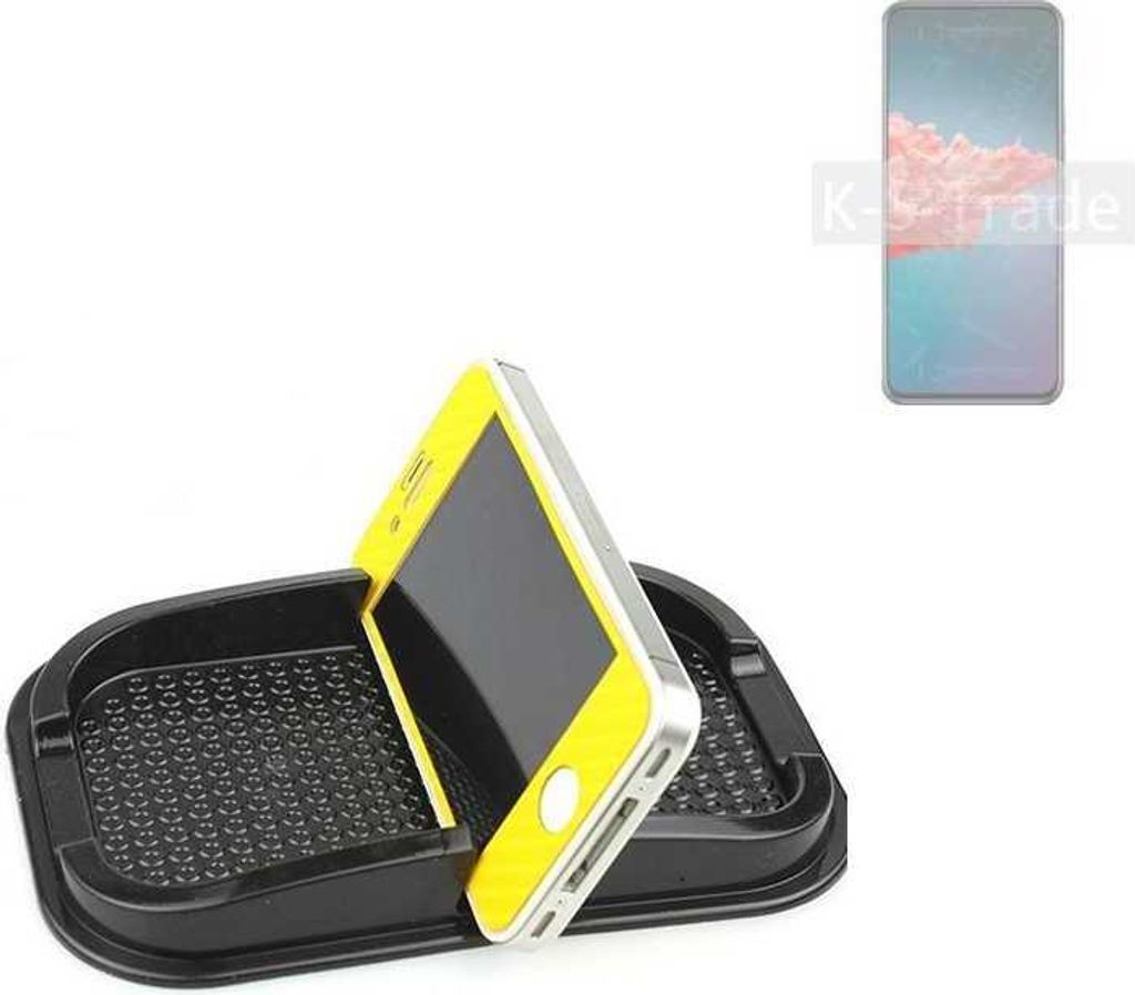 K-S-Trade Auto Anti Rutsch Matte Smartphone-Halter kompatibel mit Xiaomi Redmi Note 9 5G Haft Pad Armaturenbrett Handy-Halterung Silikon