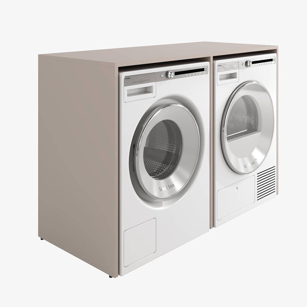 DORA Waschmaschinenschrank 130 cm breit Kaschmir Produktbild 