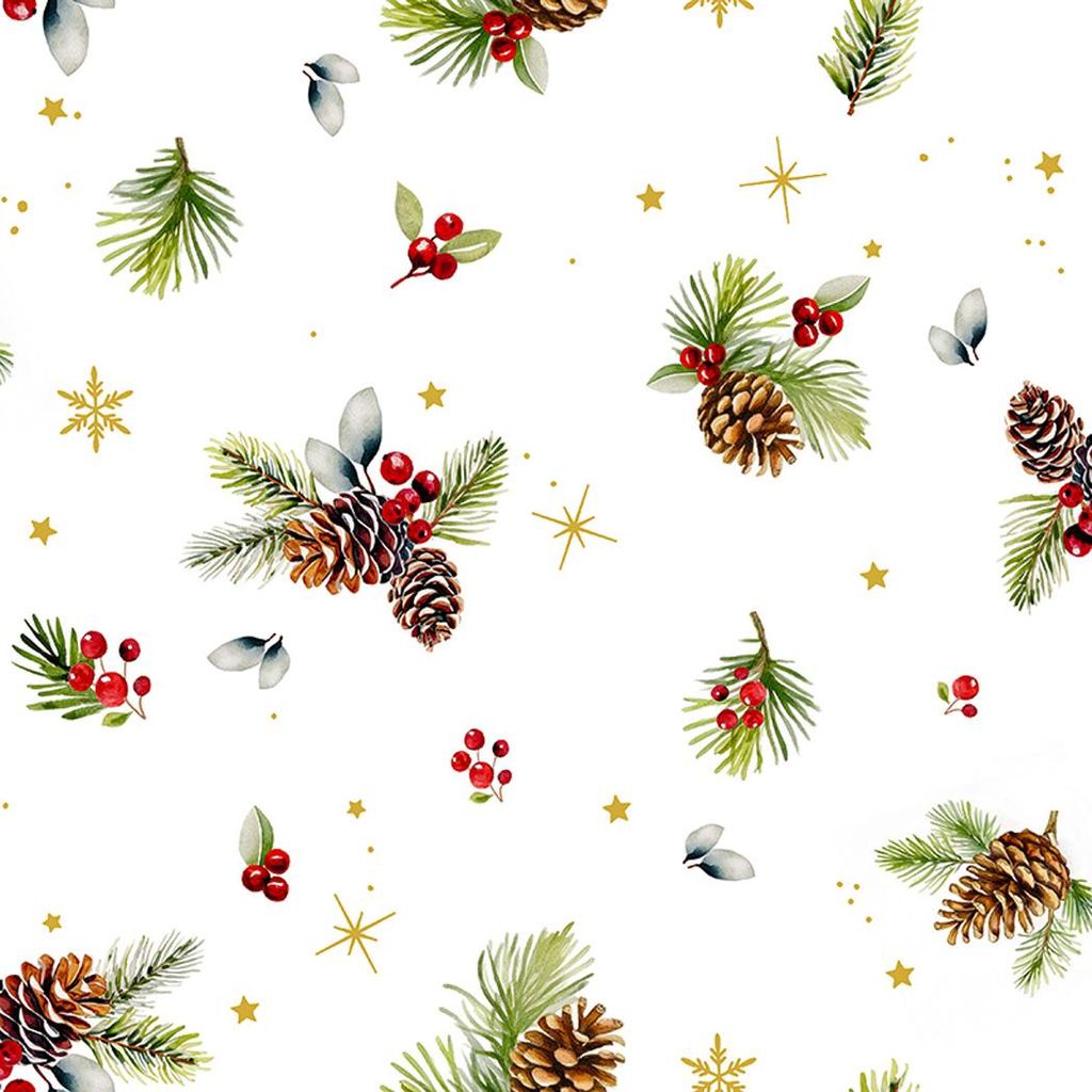 Wachstuch Weihnachten Winter abwischbar Wachstuchtischdecke 140 x 180 cm - 38150 - Kiefer