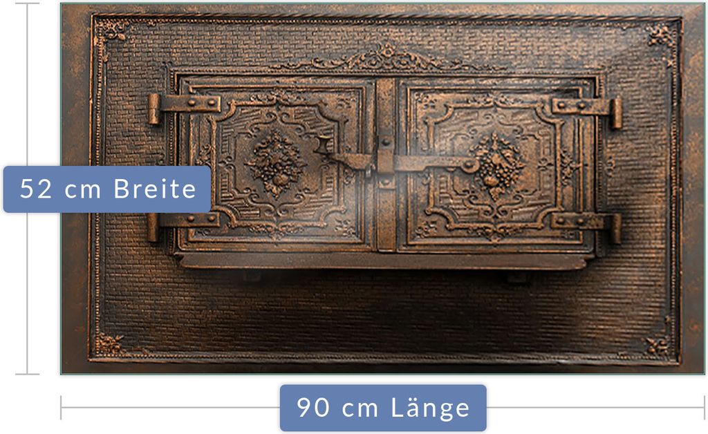 Herdabdeckplatte Abdeckung Glaskeramikfeld Abdeckplatte 1-Teilig 90x52 Braun Schutz
