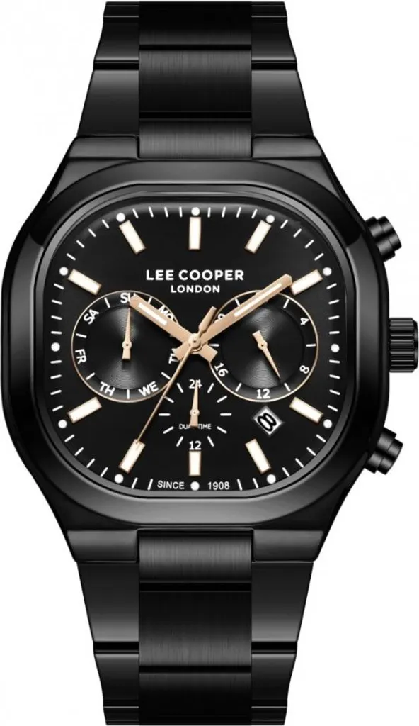 Montre-bracelet fashion pour homme de marque Lee Cooper noire