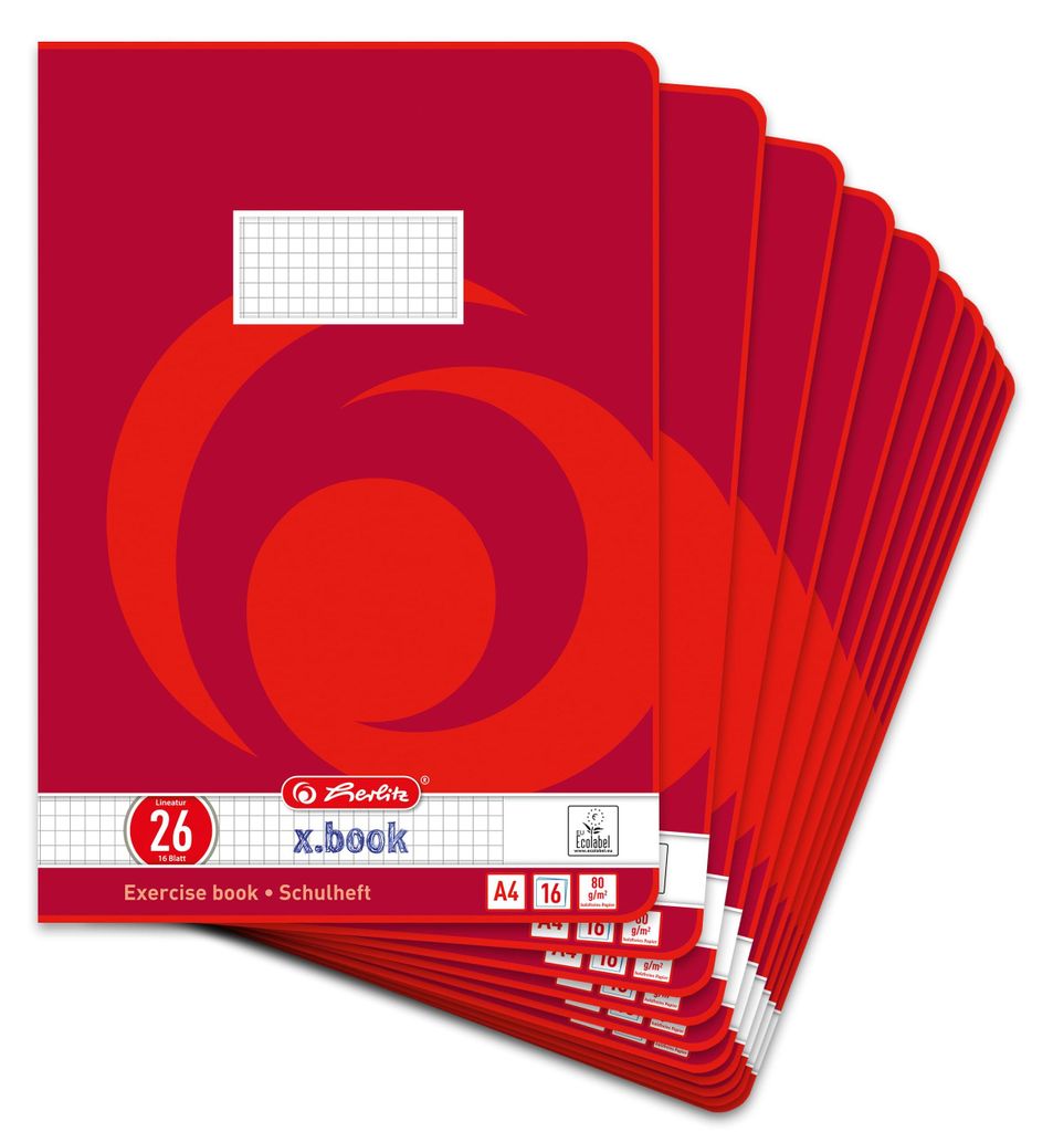 Cahier d'écolier A4 80g/qm linéature 26 paquet de 10 pièces Image du produit 