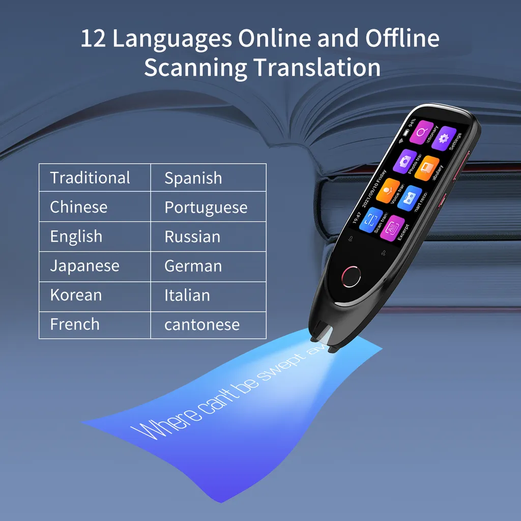 Stylo de Lecture Numérique Multilingue avec Scanner de Texte et Dictaphone - 7