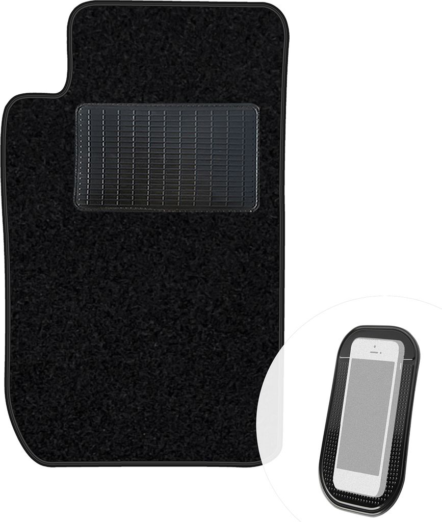 moto-MOLTICO Fahrer Fußmatte Auto Velours Fahrerseite Autoteppiche Schwarz Fahrermatte 1-teilig passend für Nissan Patrol 2004-2009