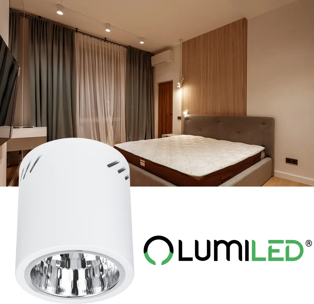 Downlight Rond Blanc E27 Solution Éclairage Plafond sans Encastrement - 2