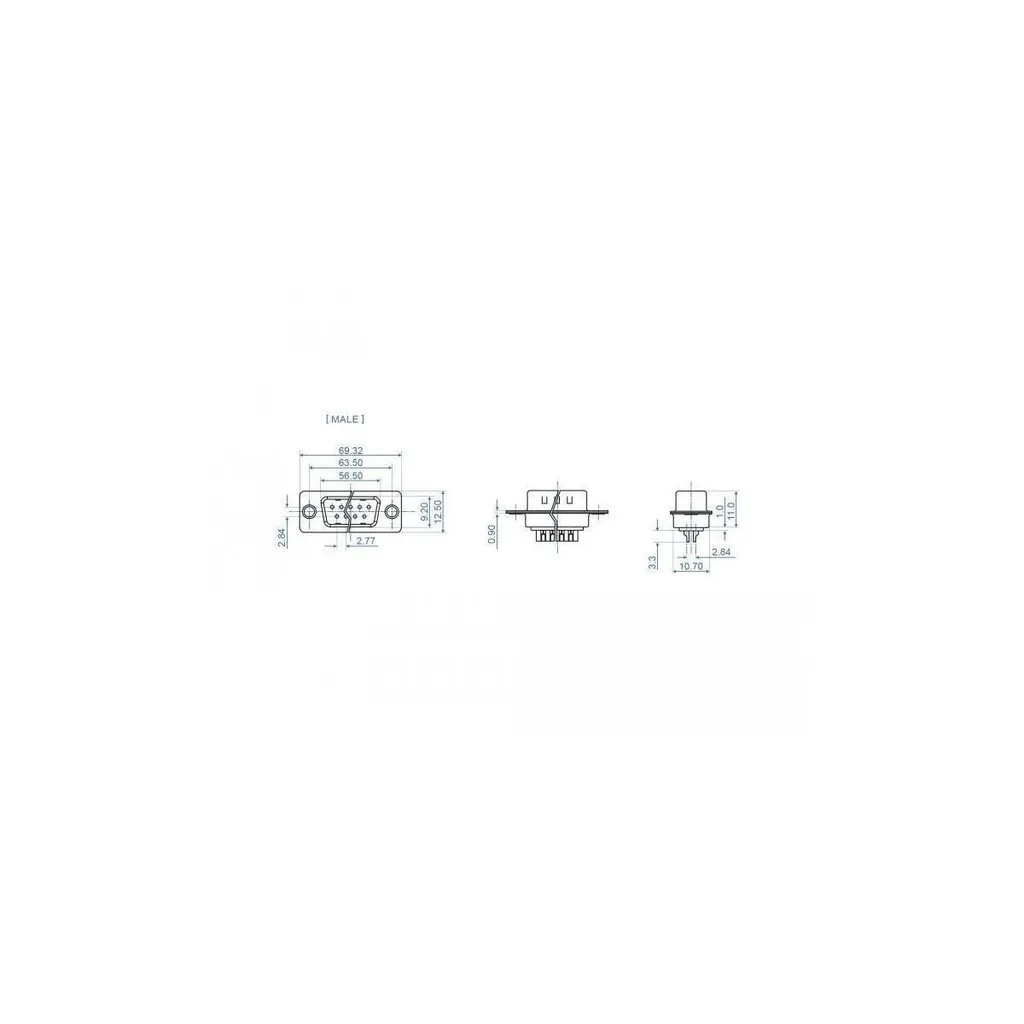 Lot de 4 Fiches Mâles D-Sub 37 Pins en Métal pour Soudure sur Câble