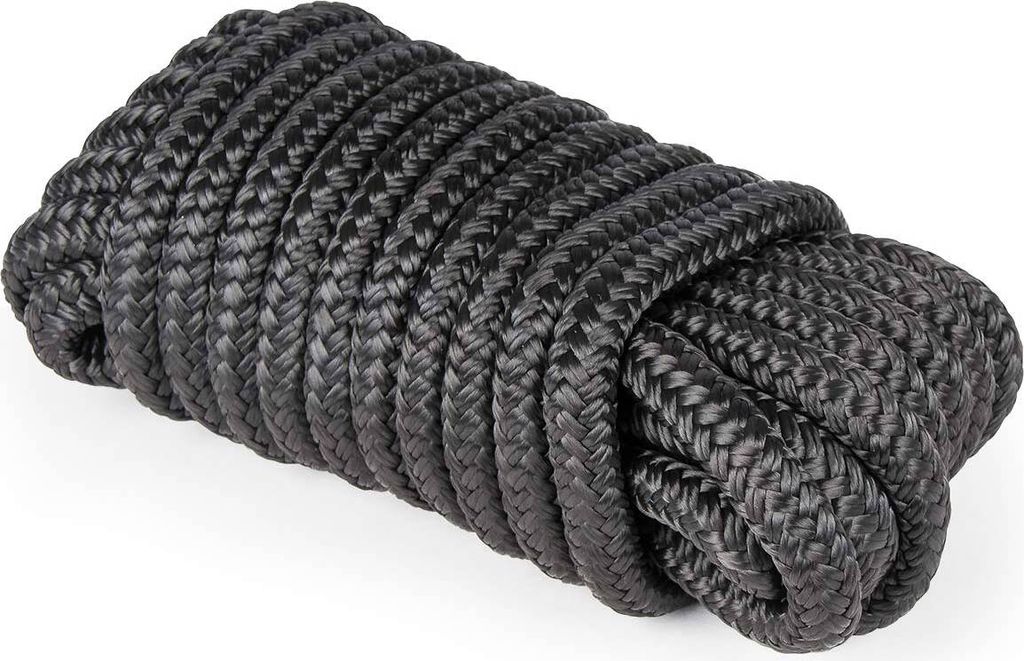 Festmacherleine mit Auge, doppelt geflochten, 12mm, mit 8 m Länge, aus Polypropylen