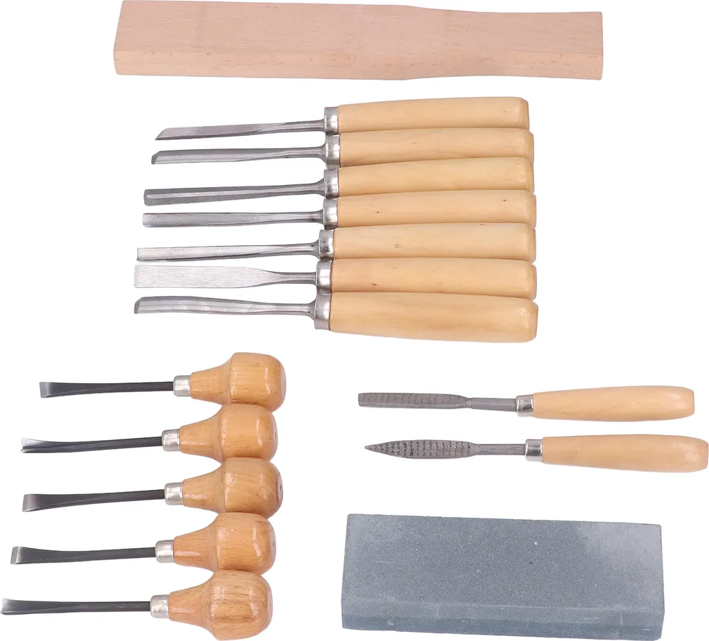 Kit Sgorbie Legno 16pz - Strumenti Intaglio Manuale Alta Qualità - 3
