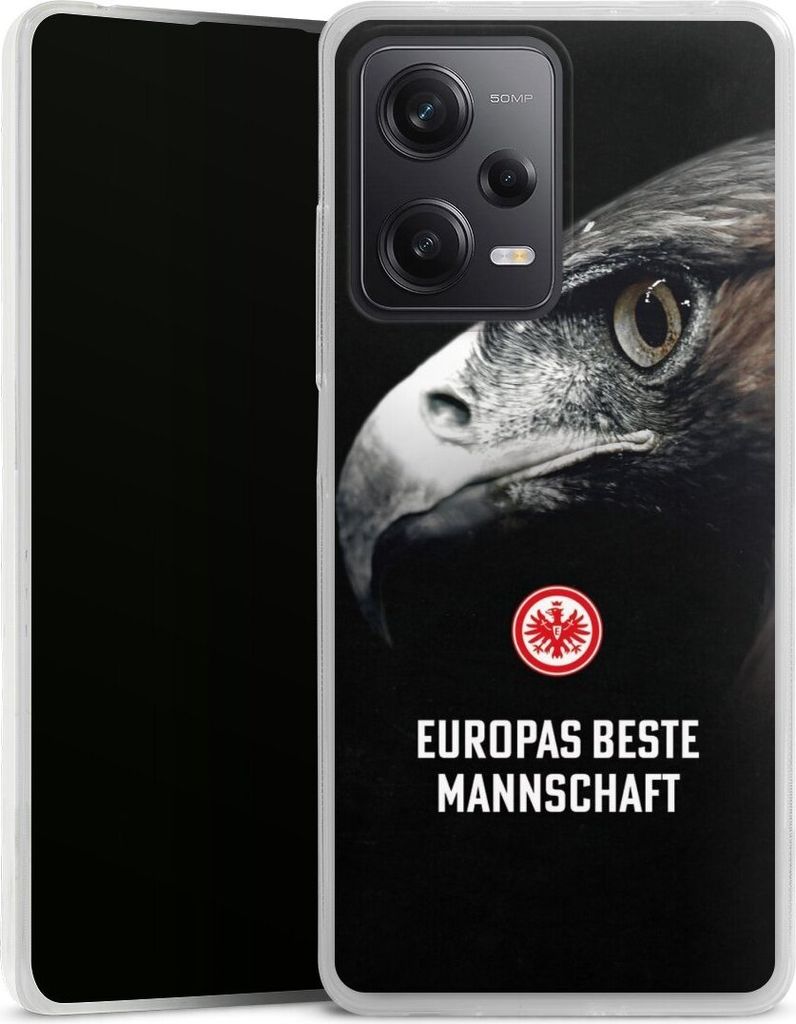 DeinDesign Slim Hülle für Xiaomi Redmi Note 12 Pro 5G Silikon Case Ultra Dünn Handyhülle Europameisterschaft Eintracht Frankfurt Offizielles Li...