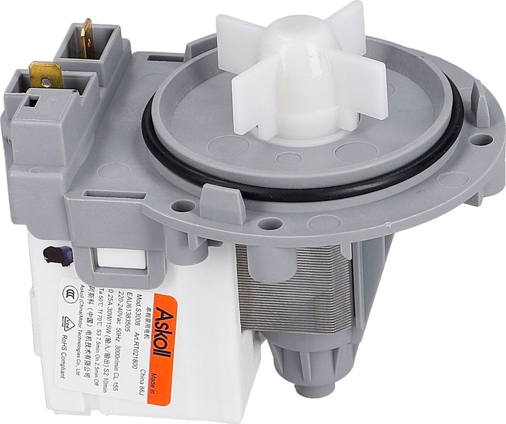 easyPART passend für EAU61383505 LG Electronics Ablaufpumpe Laugenpumpe Magnettechnik Entleerungspumpe Schumtzwasserpumpe Pumpe 30W Askoll Solo Pu...