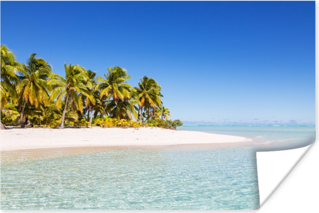 MuchoWow Poster Meer - Insel - Palme 180x120 cm - Fotoplakat