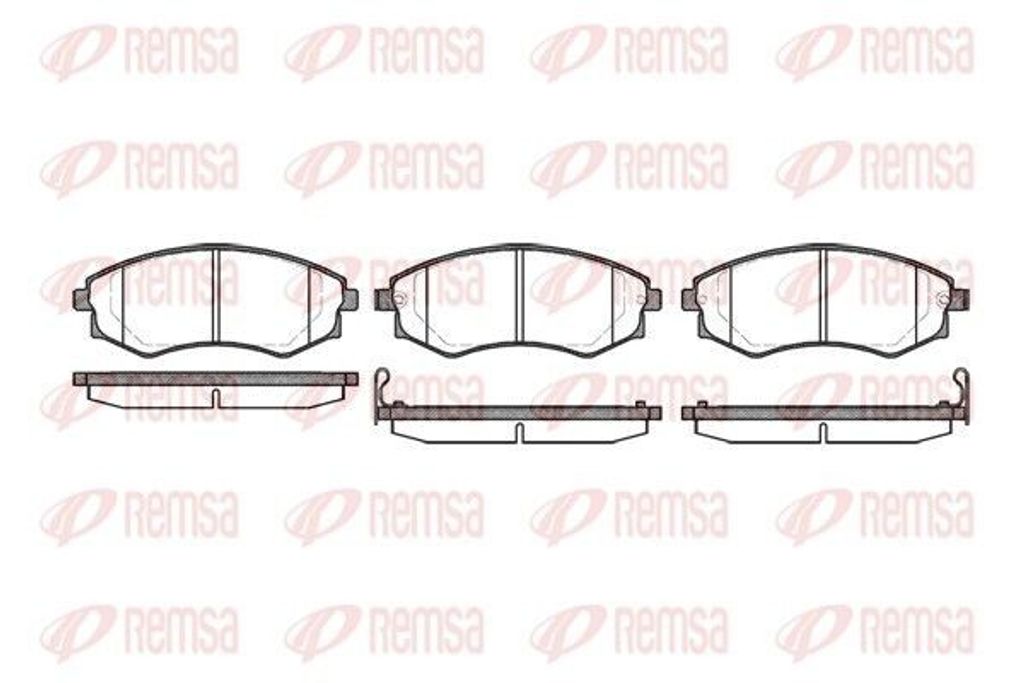 REMSA Bremsbeläge Satz Vorne Bremsklötze für HYUNDAI COUPE (RD) 0318.12