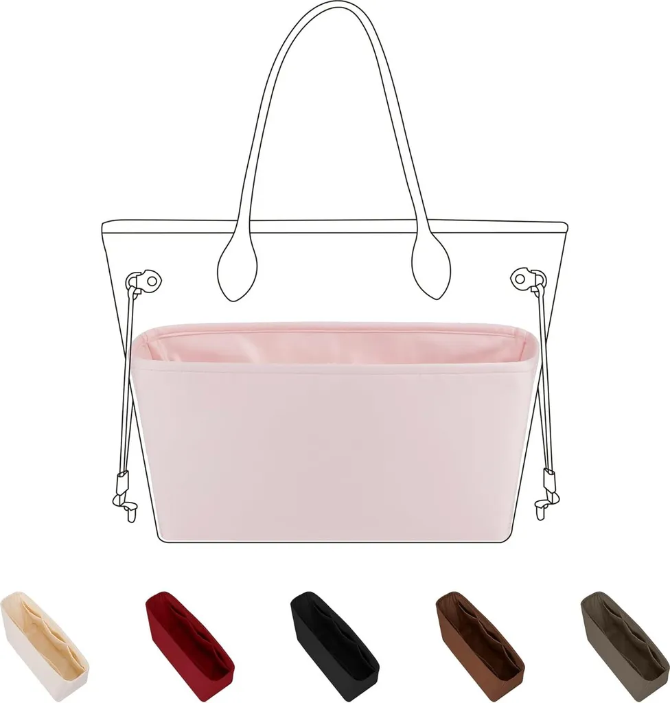 Insert de sac en soie légère pour Neverfull PM MM GM couleur Craie