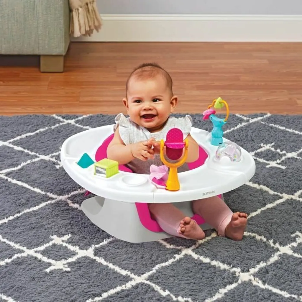 Chaise haute Summer Infant rose : siège nomade pour repas de bébé - 4