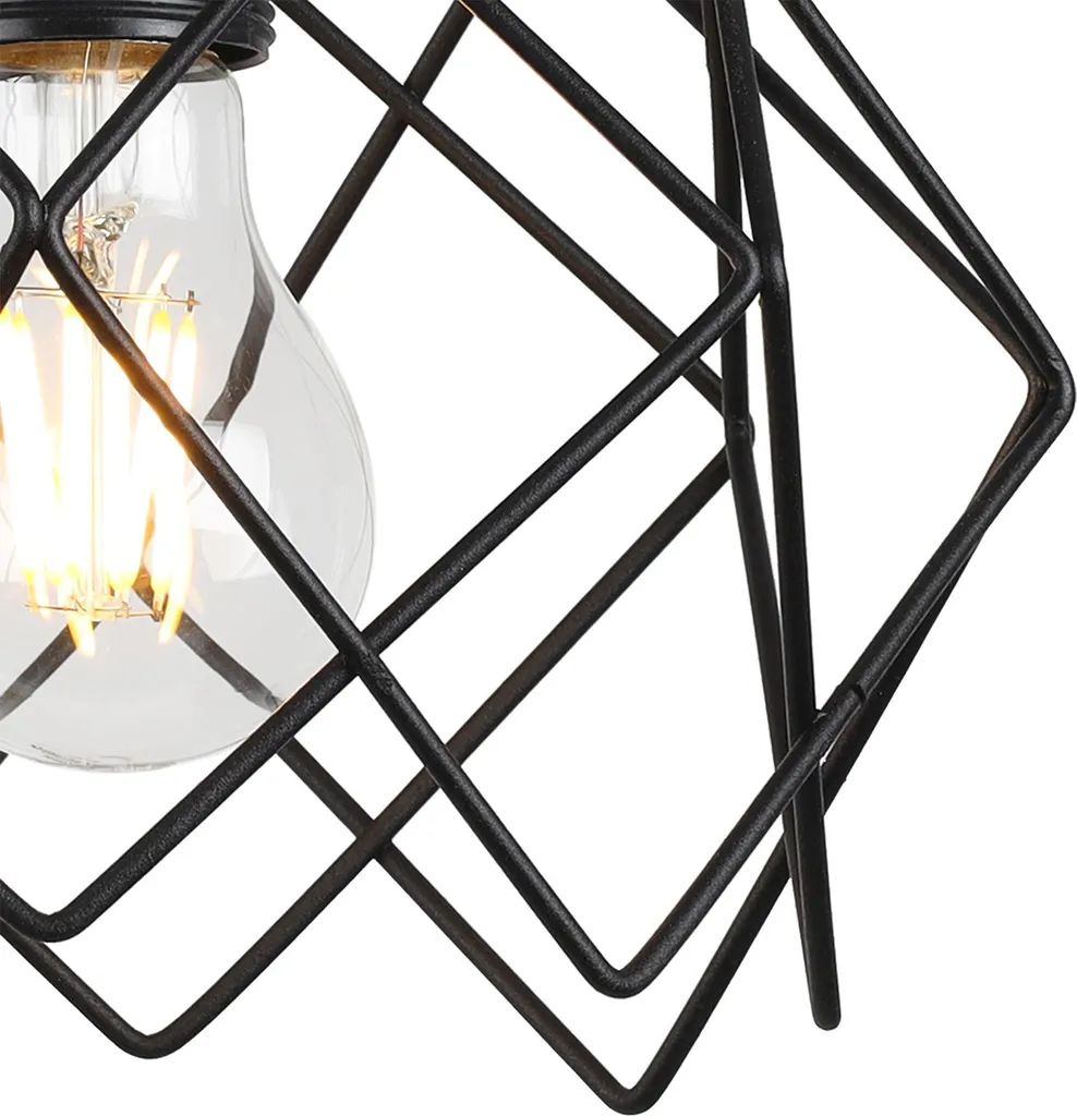 Lampadario Luxury Stella Campana Vetro Nero E27 | Eleganza Esclusiva - 7