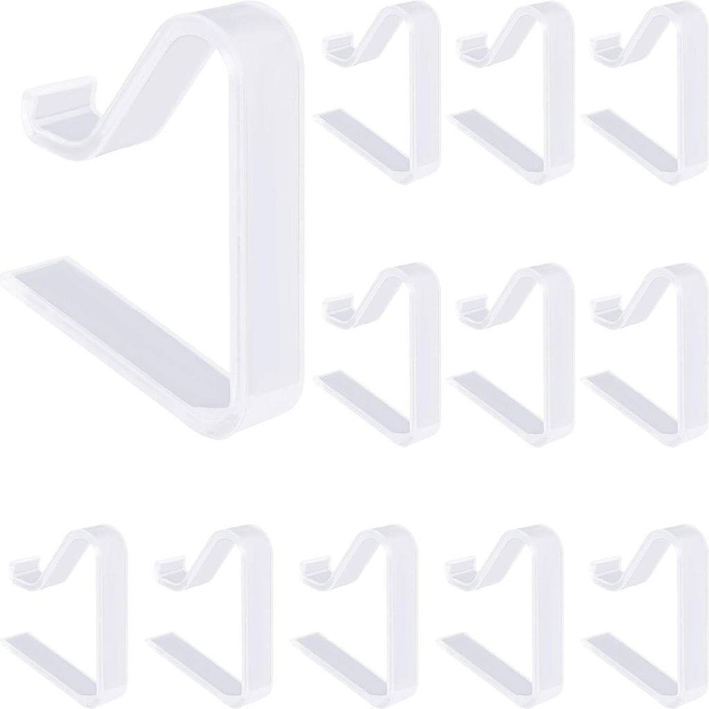 Tischdeckenklammern - Langlebig und Unauffällig - Set von 12 - Transparent