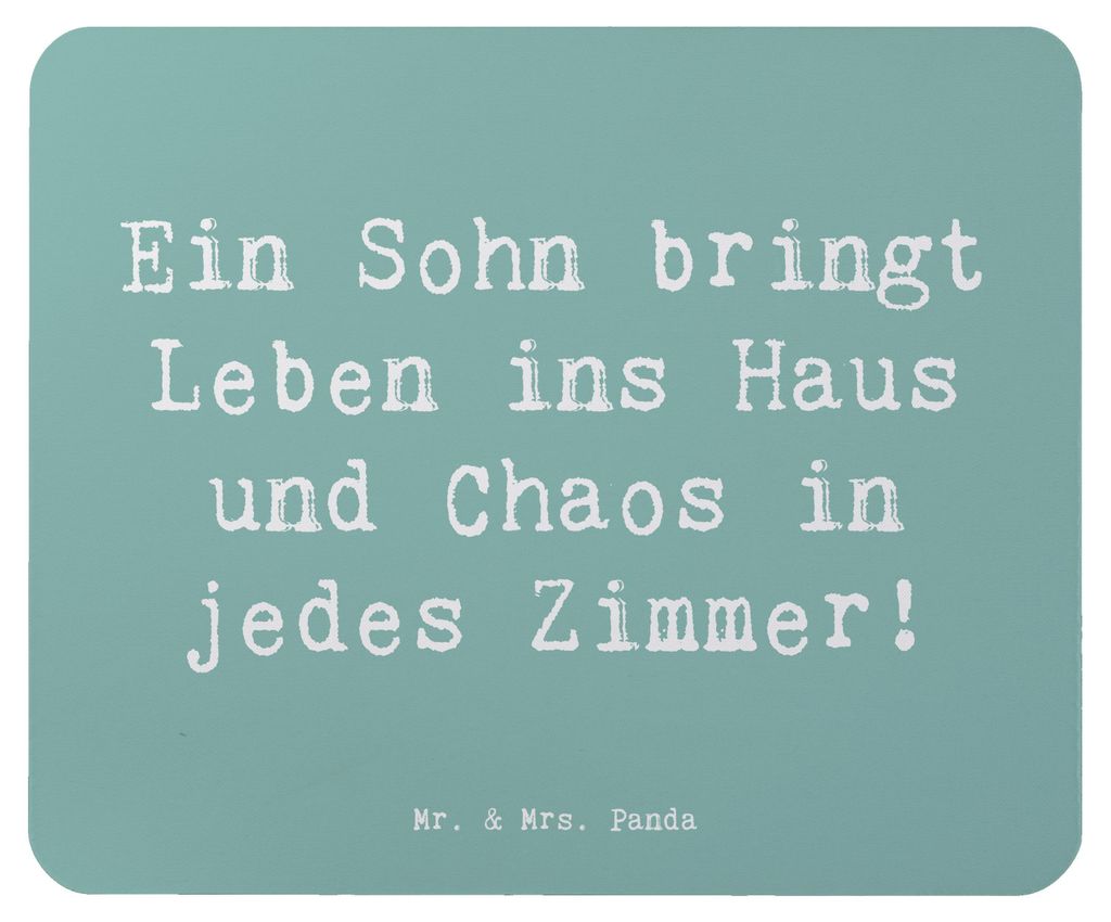 Mr. & Mrs. Panda Mauspad Spruch Lebhafter Sohn - Meeresbrise - Geschenk, pc, Stolz, Familie, Abenteuer, Mousepad, Mouse Pad, Liebe, laptop, handgem...
