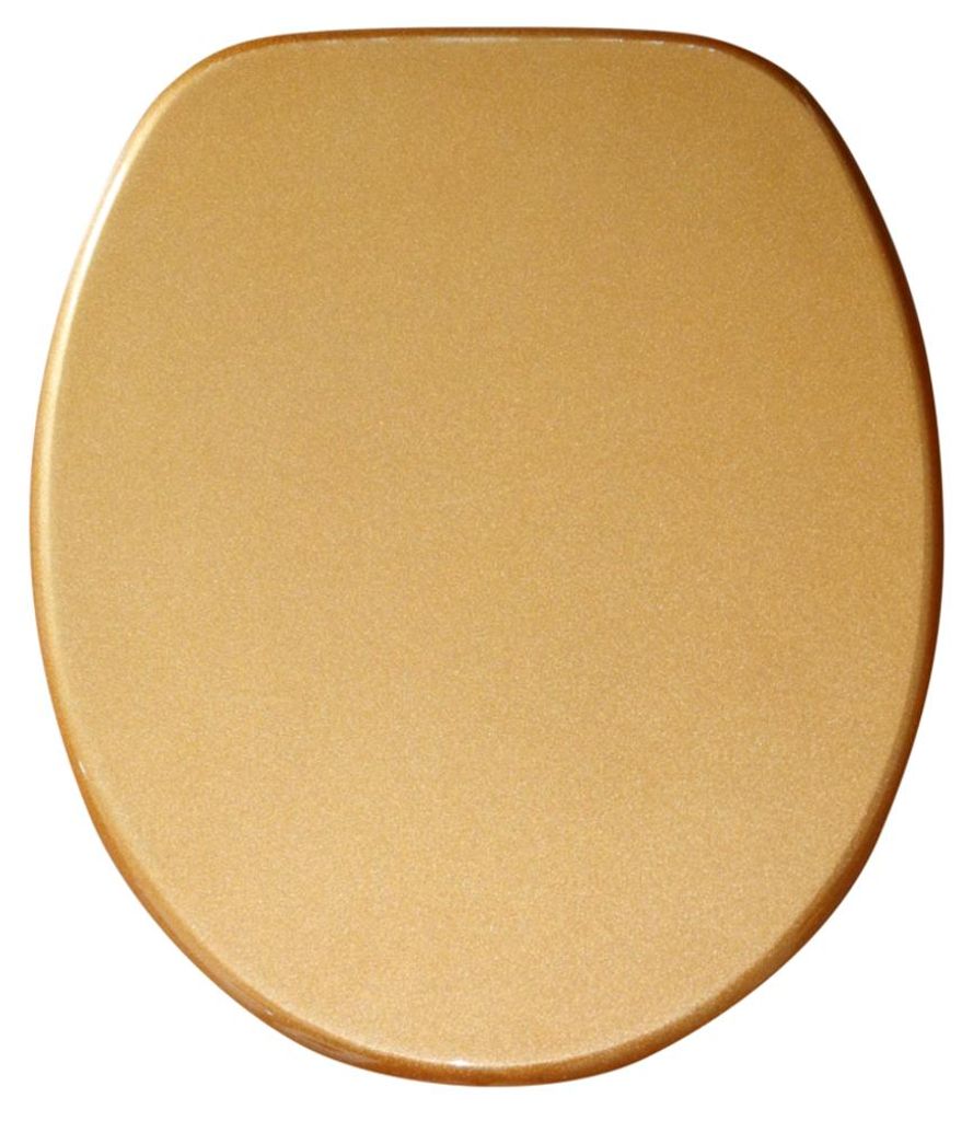 SANILO® Asiento de inodoro, color dorado brillante. Tapa de Imagen del producto 