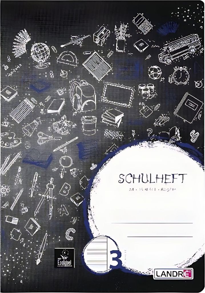 LANDRE Schulheft A4 16 Blatt 80 g/qm Lineatur 3 10Stk Zdjęcie produktu 