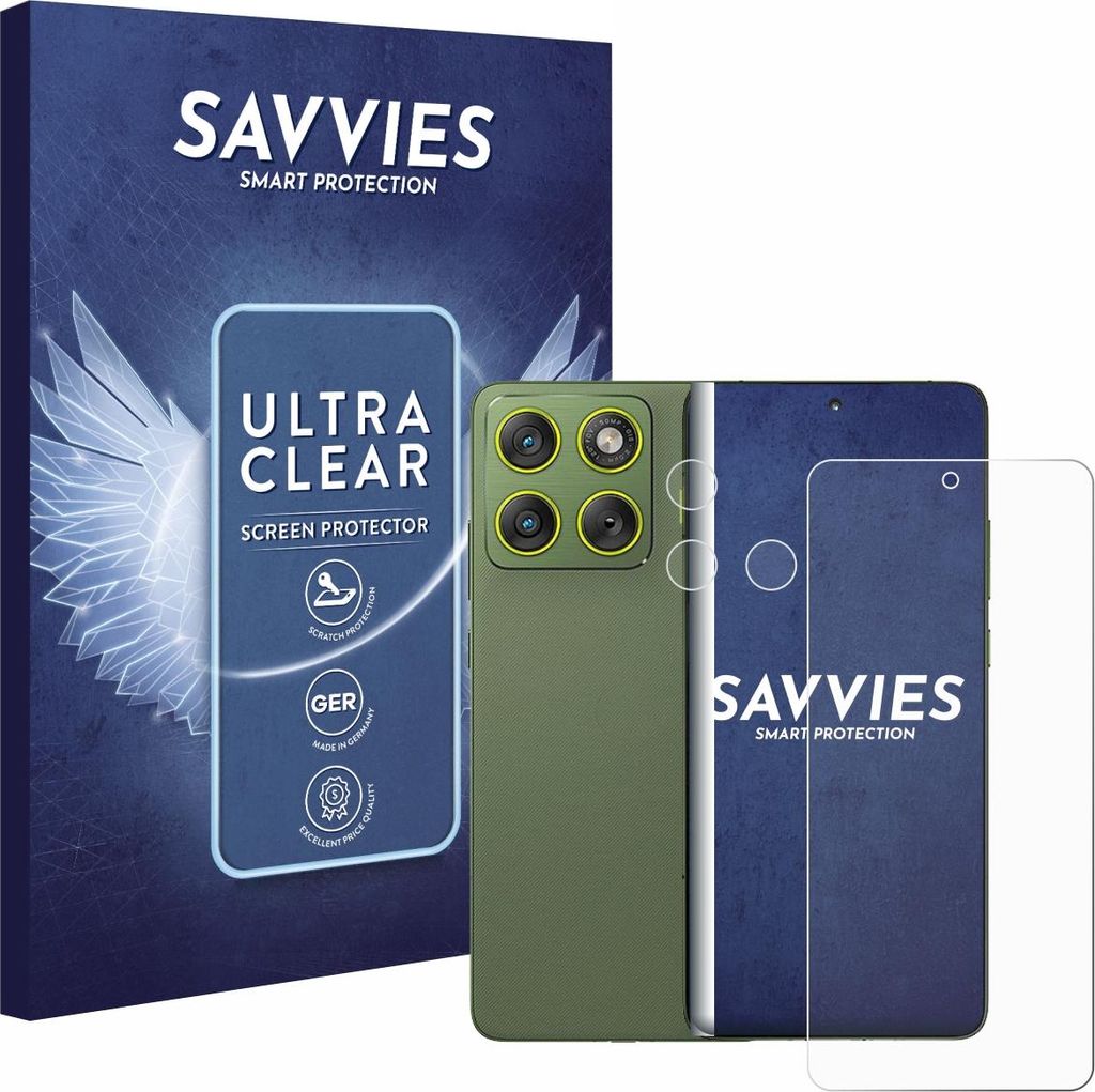 18x Für Motorola Edge 70 (Display+Kamera) Schutzfolie Savvies Displayschutz Display Schutz Folie Klar Transparent