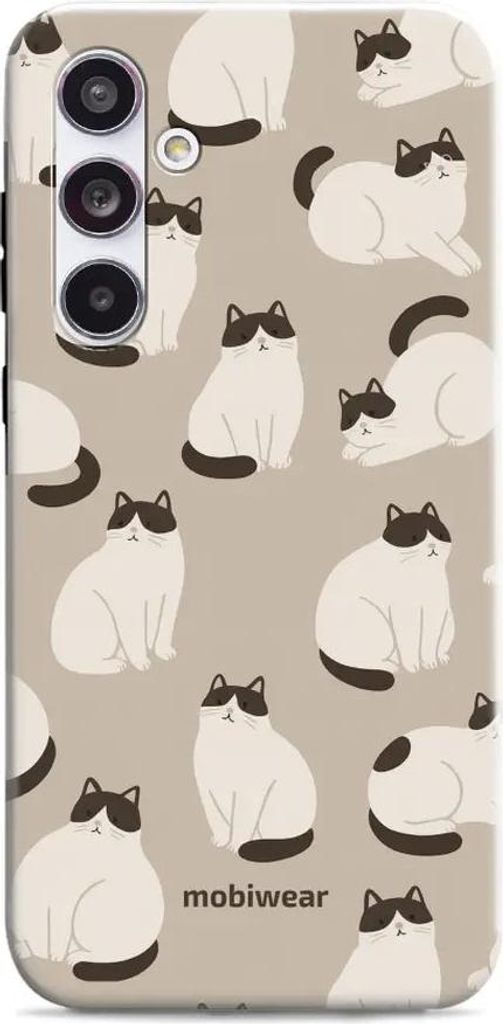 Handyhülle für Galaxy A55 5G, Mobiwear Elite Pro, Kaffe Miau
