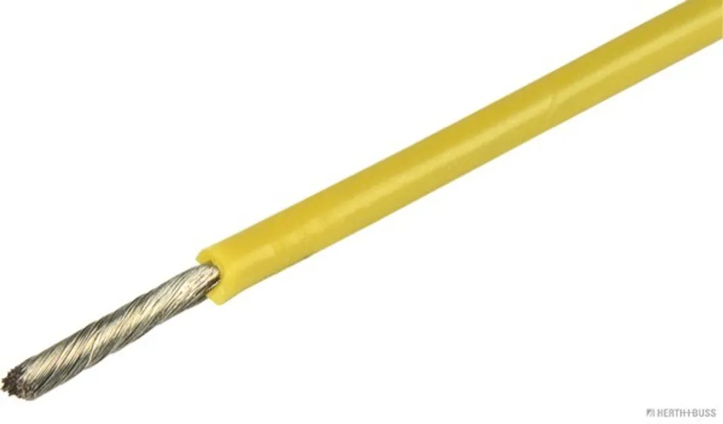 Câble silicone 5m 1,5 qmm jaune pour rénovation luminaire et éclairage