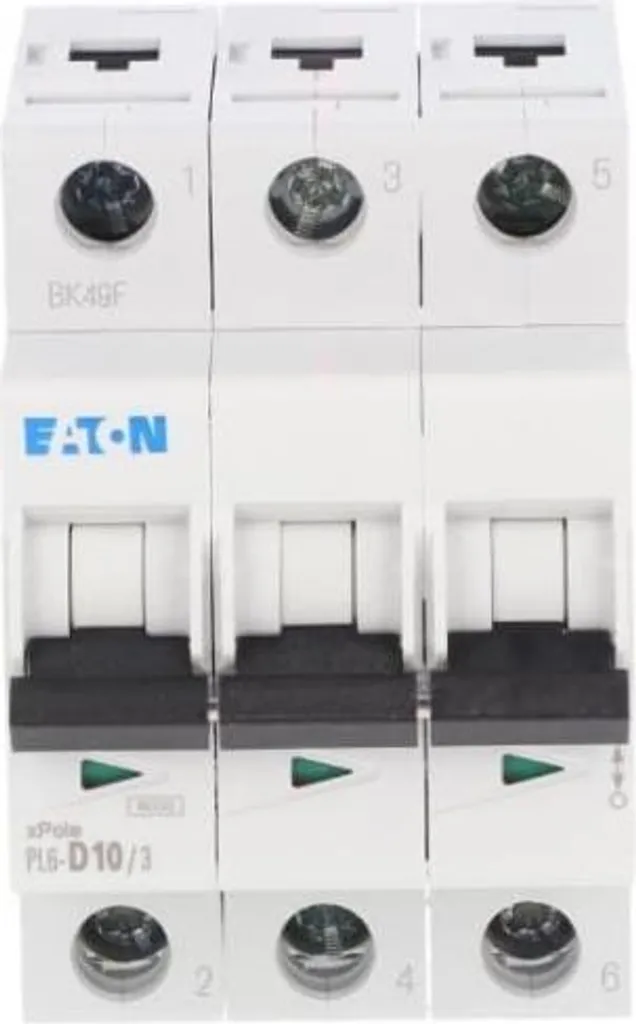 Disjoncteur 10A pour moteurs et charges inductives PL6-D10/3 6kA 3P