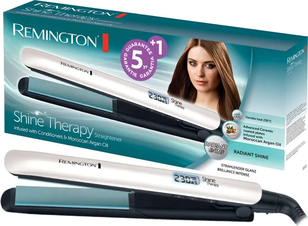 Remington S8500 Fer à lisser Shine Therapy avec plaques céramique soin
