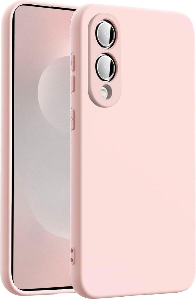Hülle für Samsung Galaxy S25 Edge Handy Schutz Cover Silikon Gel Case Handyhülle, rosa