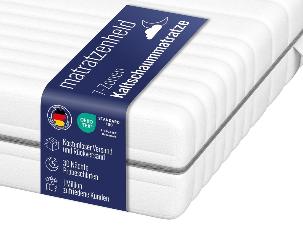Matratzenheld Wellness 7-Zonen Kaltschaummatratze | 90 x Produktbild 