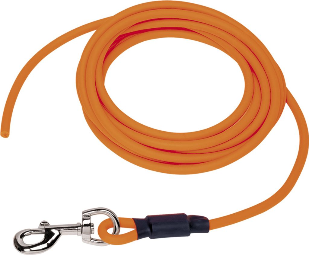 Nobby Schleppleine Cover rund neonorange, Länge: 5 m