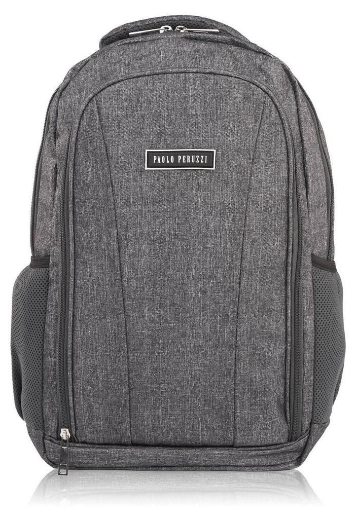 Laptop-Stadt Rucksack für die Arbeit zur Schule reisen wasserdicht grau Paolo Peruzzi T-121-GRE