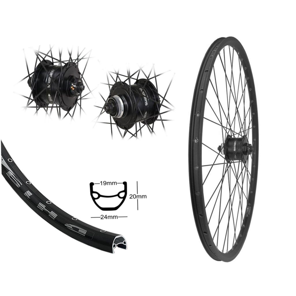 28/29" Vorderrad Hohlkammer Disk Shimano DH3D37 Nabendynamo Produktbild 