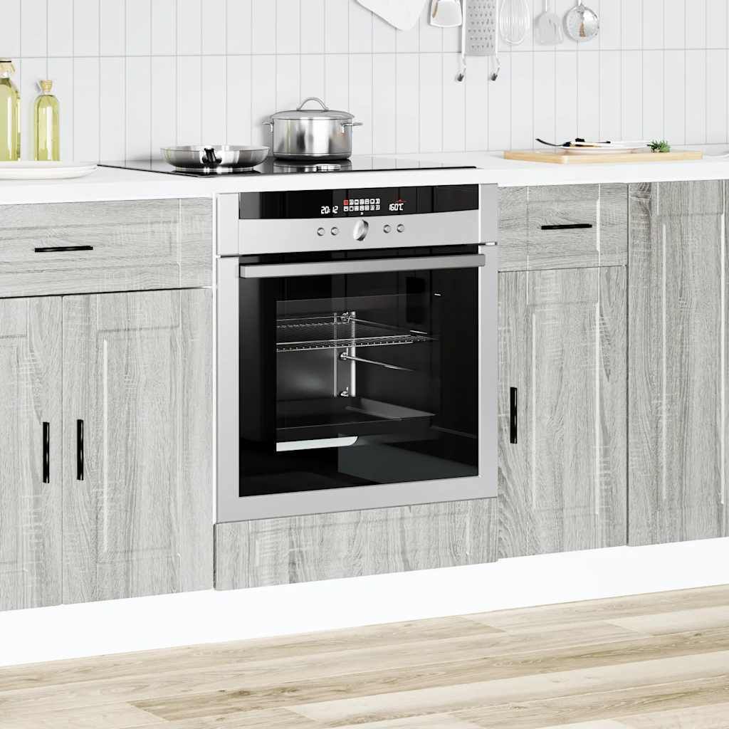 Cloris Designermöbel Herdumbauschrank Porto Grau Sonoma Holzwerkstoff - 2026Neu304037 - Küchenschränke