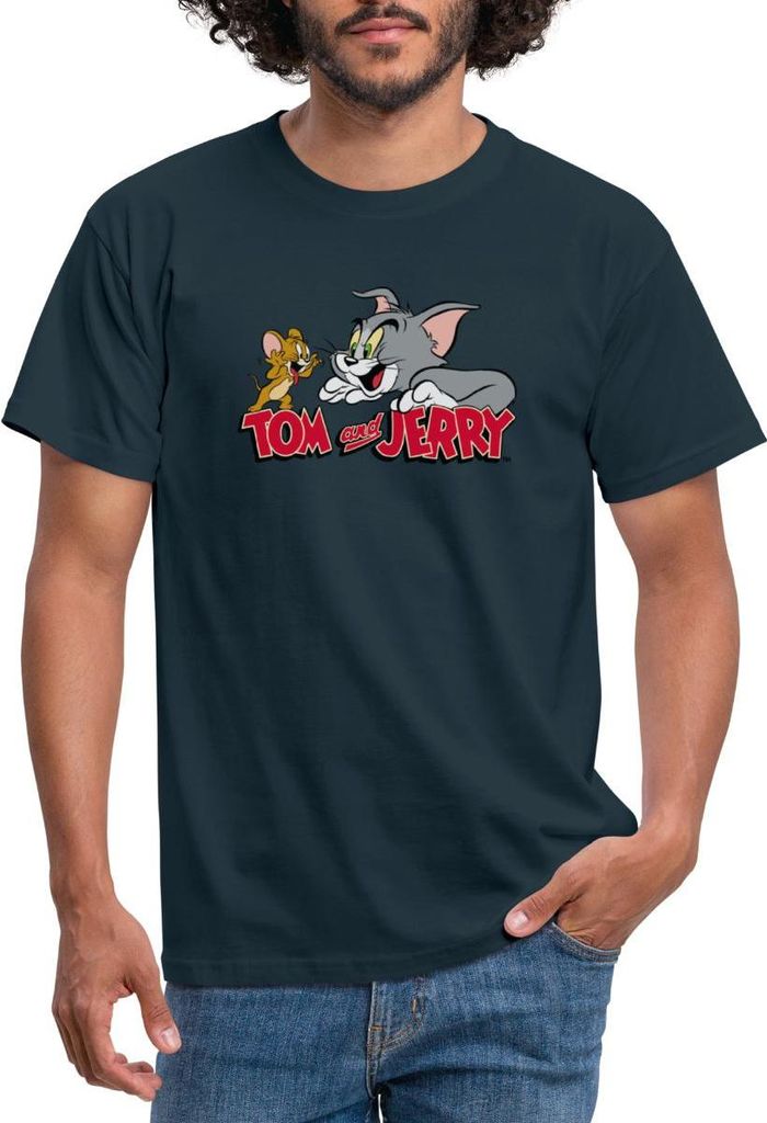 Spreadshirt Tom Und Jerry Fang Mich Doch Männer T-Shirt, XL, Navy