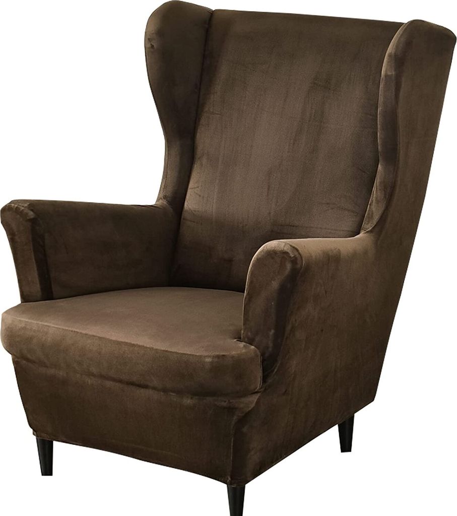 2-dílný kryt křídla židle, křídlo židle Velvet Slipcovers Obrázek produktu 