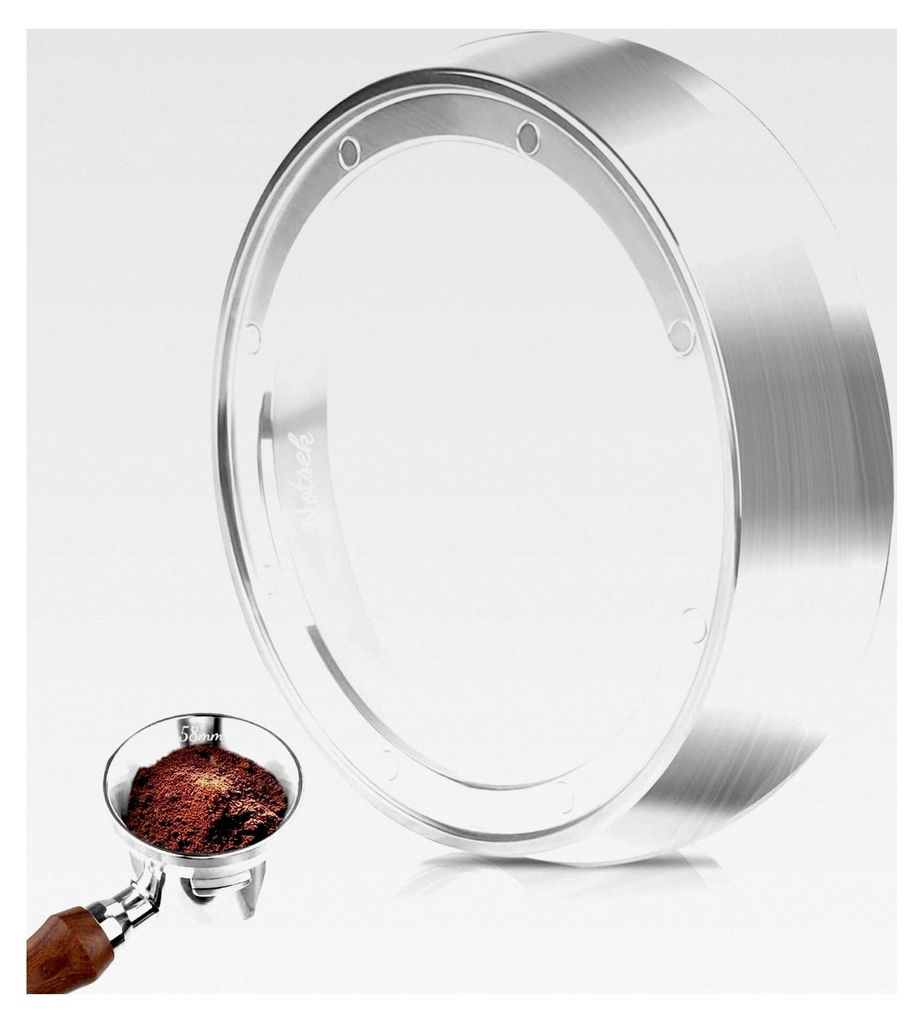 Dosierring 58mm aus Edelstahl, Kaffee Dosierring mit 8 starken Magneten, Espresso Dosing Funnel für 58mm Siebträger Zubehör für Kaffeemaschinen