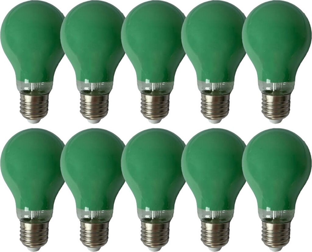 10 x Merkur LED Filament A60 Birne 4W E27 29lm farbig Grün