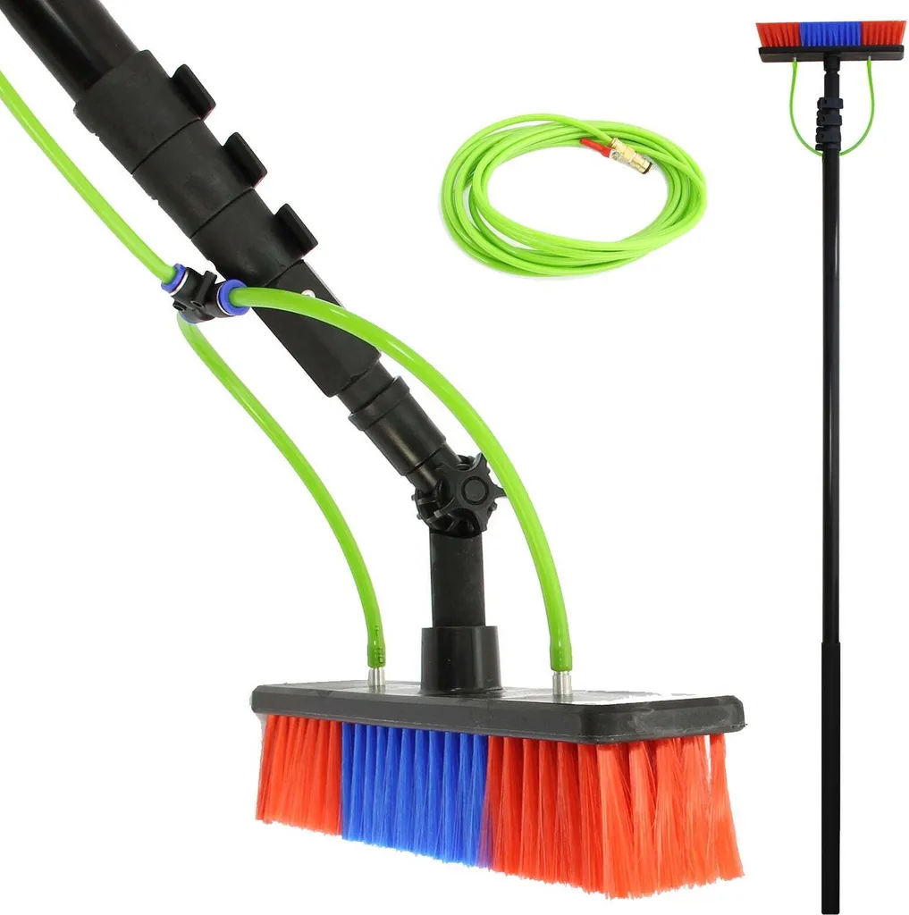 Kit de nettoyage PV et solaire avec perche télescopique à eau de 6 mètres