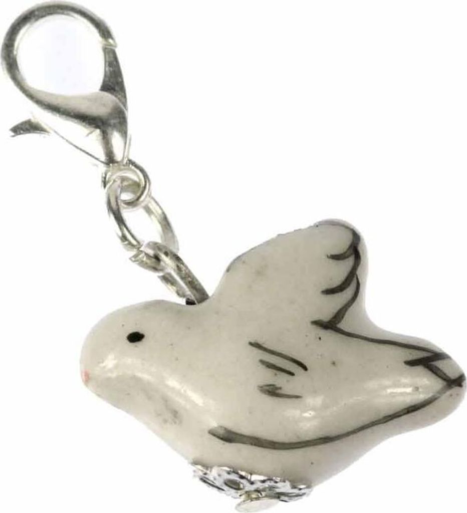 Taube Vogel Charm Zipper Pull Anhänger Bettelanhänger Produktbild 