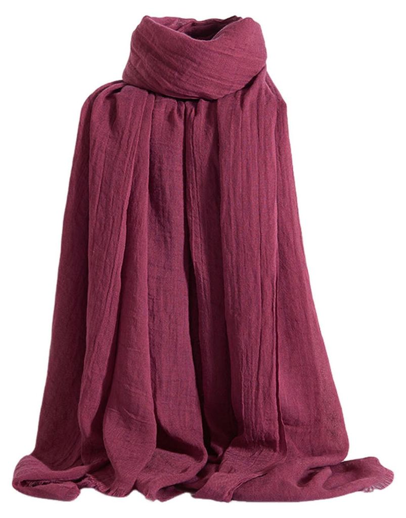Damen-Schal, einfarbig, weicher Stoff, dünner, atmungsaktiver Schal, vielseitiges Winter-Accessoire für draußen