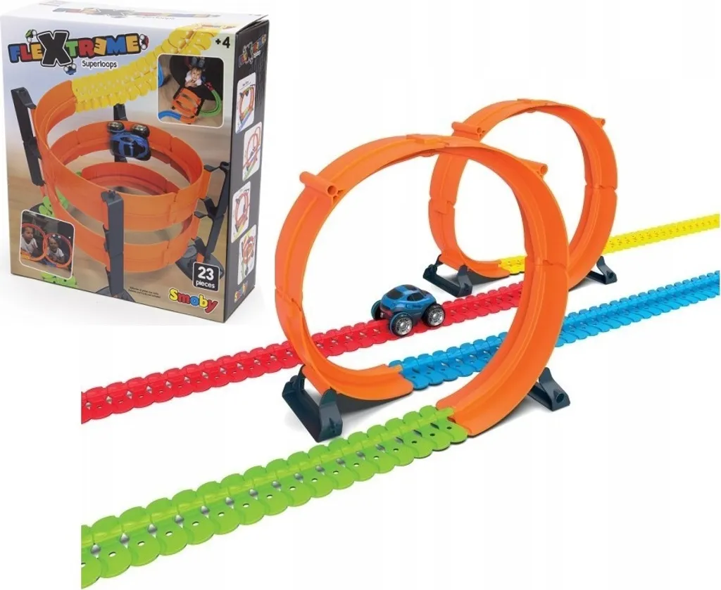 Smoby FleXtreme Superlooping Set Multicolore de 23 Pièces de Construction - 33