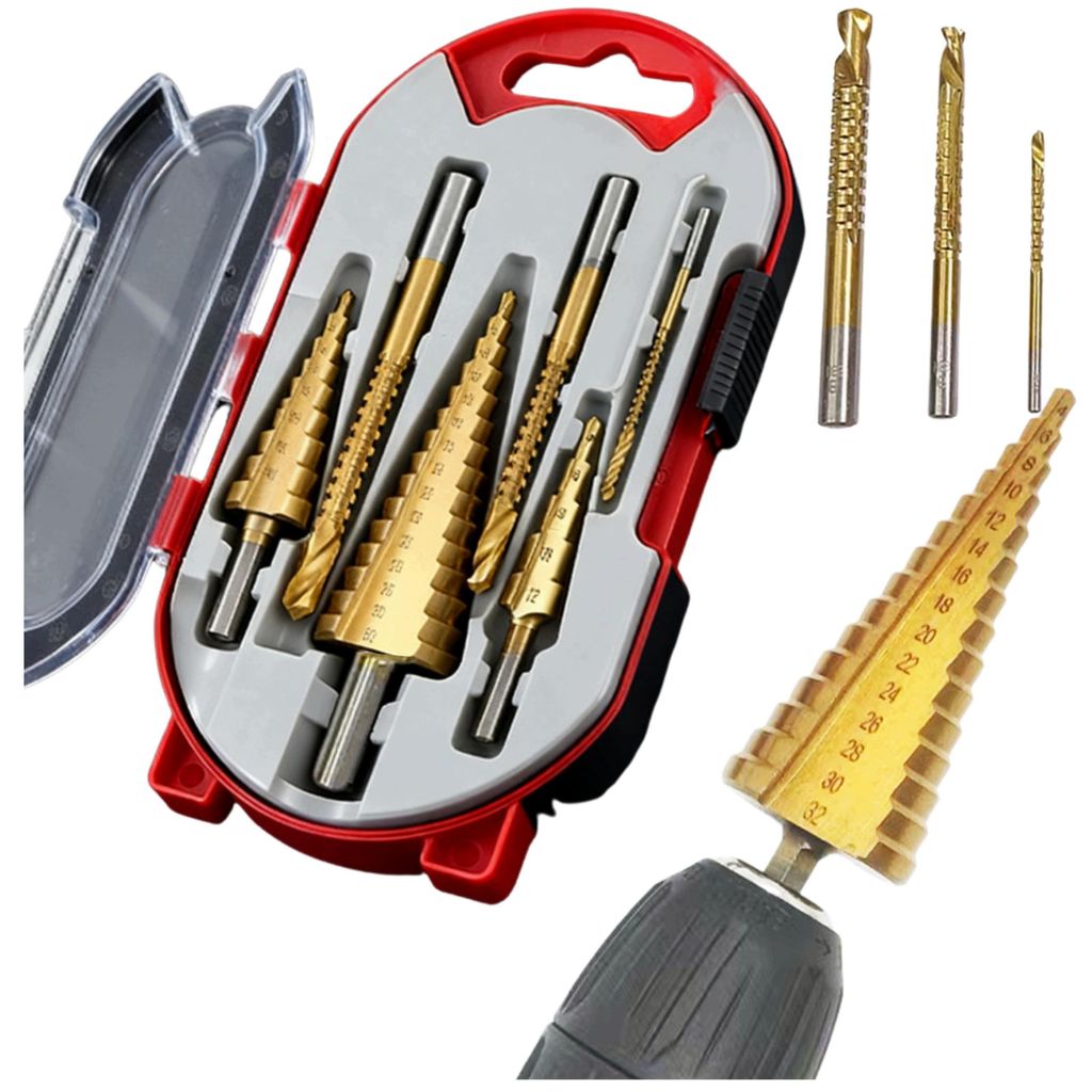Pawex HSS Tytan Stufenbohrer Set Metall 4-32mm 6-teilig