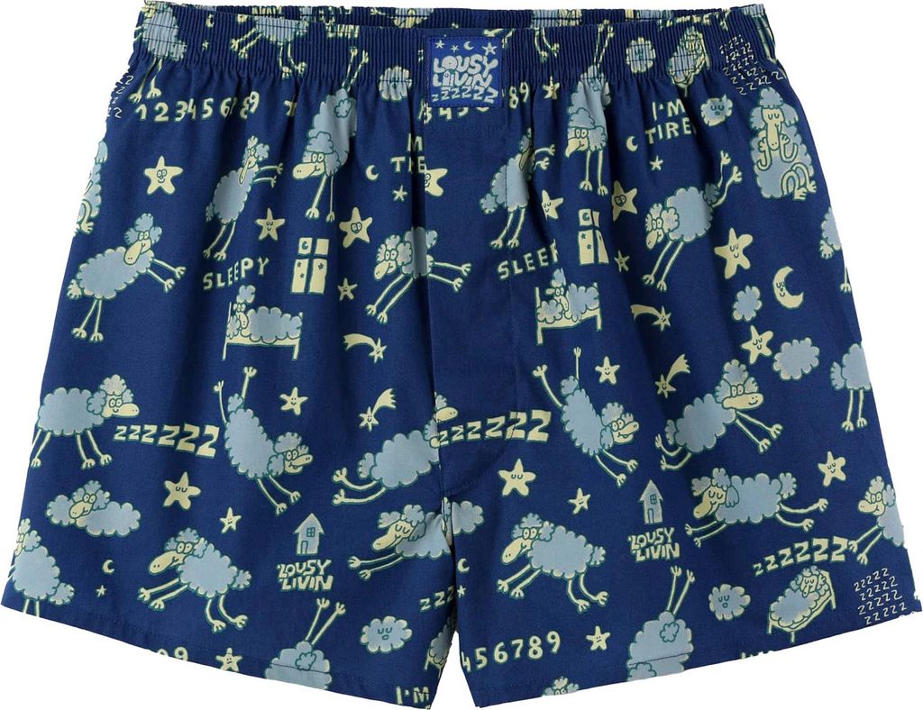 Lousy Livin Herren Boxershorts Sheep, Größe:S, Farben:true blue