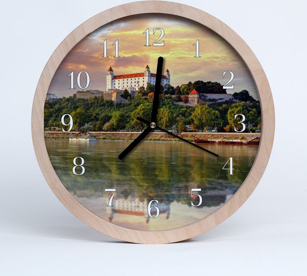 Holzuhr 20fi cm wanduhr - Der Fluss Schloss
