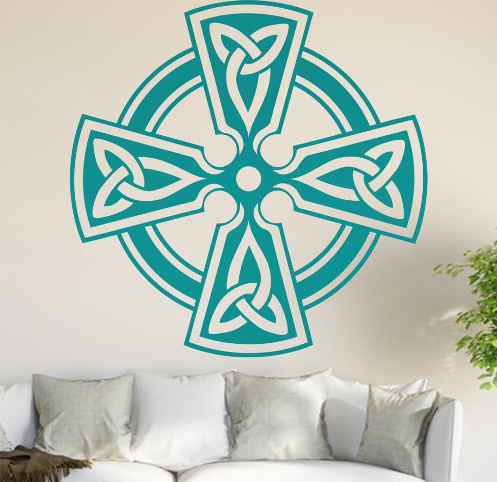 Kreuz - Ornament Wandtattoo in 6 Größen - Wandaufkleber Wall Sticker - Dekoration, Küche, Wohnzimmer, Schlafzimmer, Badezimmer