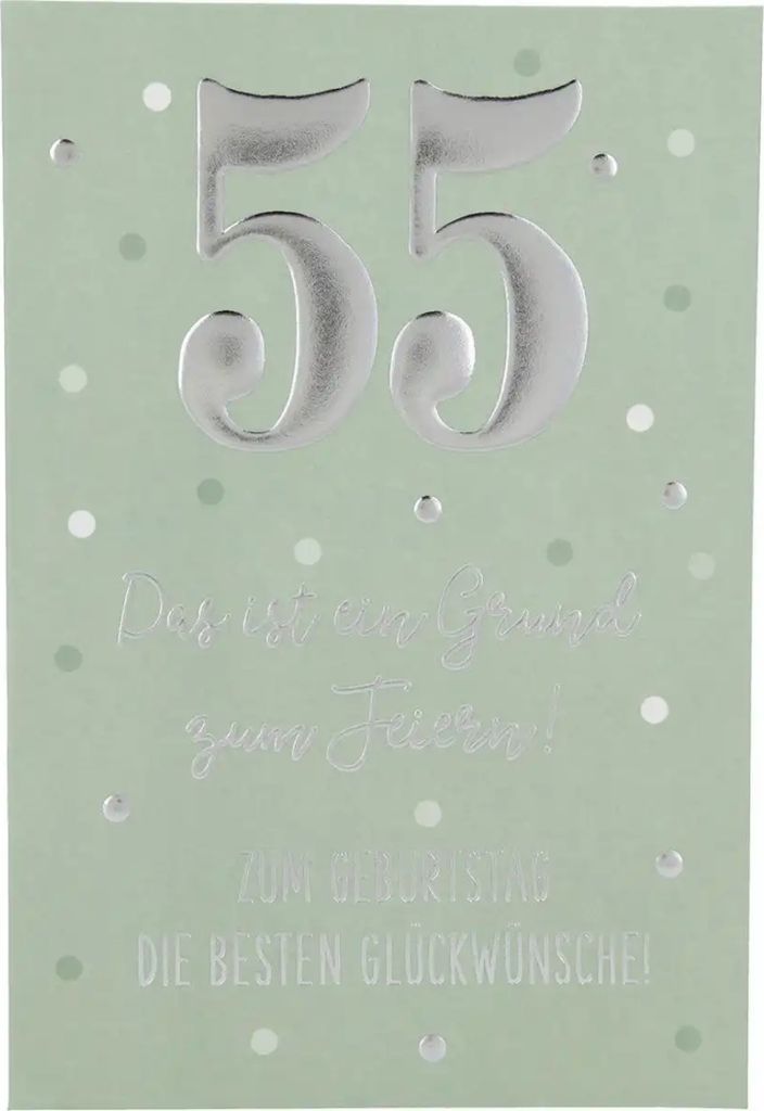 Depesche Zahlenkarten - Das beste Alter Sortierung : 55 Das ist ein Grund zum Feiern! Zum... Zahlenkarte Sortierung: 55 Das ist ein Grund zum Feier...