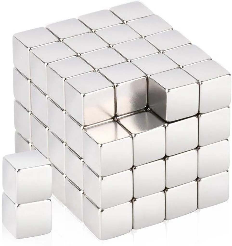 Fixation Forte pour Notes et Photos : 80 Aimants Néodyme Cubiques 8 mm