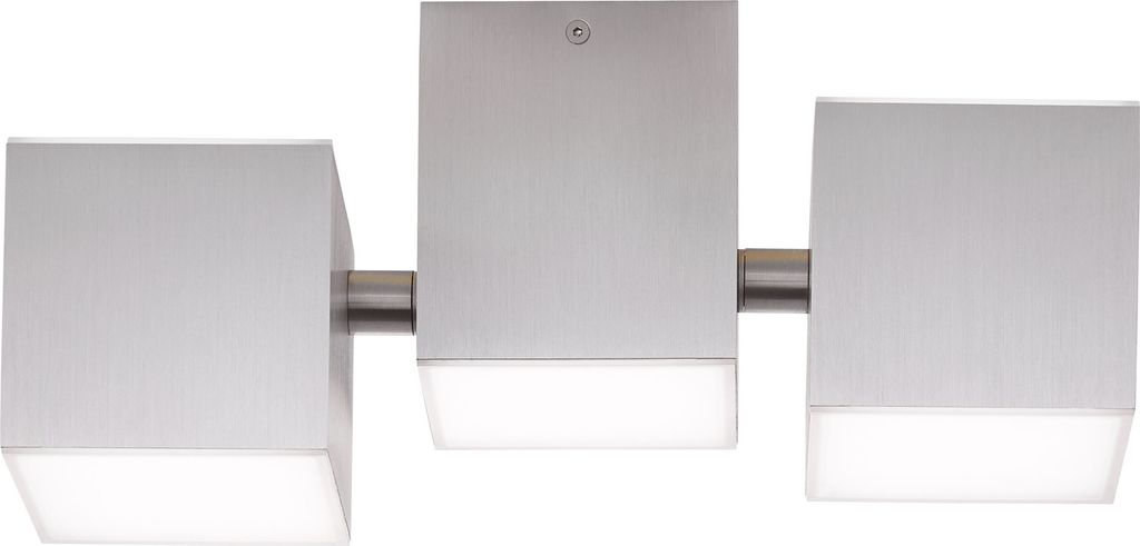 Deckenleuchte Leuchte grau silber rechteckig 12 x 27,6 x 12 cm Aluminium